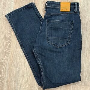 DU/ER L2X Jeans Mens 32x32 Blue Relaxed Fit Taper Stretch Denim Performance DUER